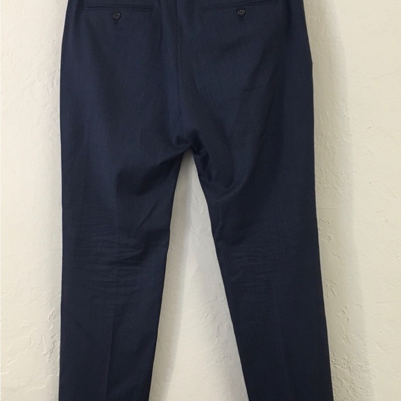 Banana Republic Modern Slim Fit Dress Pants Slacks 33W X 30L Blue 100% Wool - Picture 4 of 8